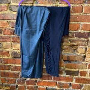 Torrid leggings pvc/corset